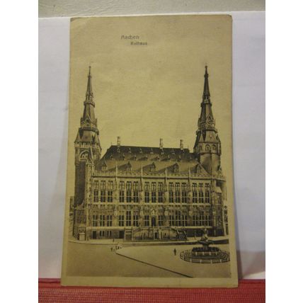 RATHAUS, AACHEN, GERMANY unused antique postcard /