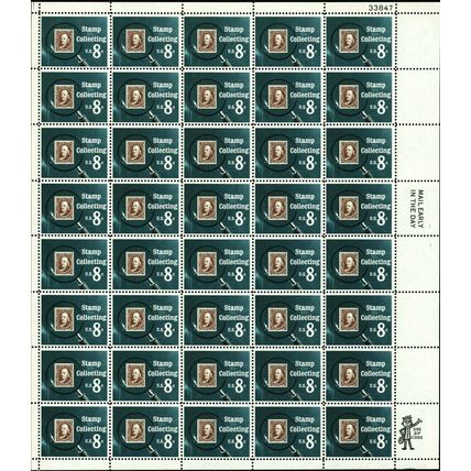 Stamp Collecting Sheet of Fifty 8 Cent Postage Stamps Scott 1474
