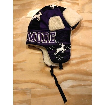 Baltimore Purple/Black Sherpa Hunter O/S Winter Design Cap w/Ear Flaps