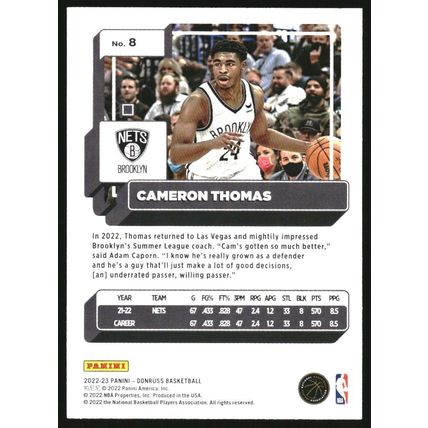 2022-23 Donruss Basketball Cameron Thomas