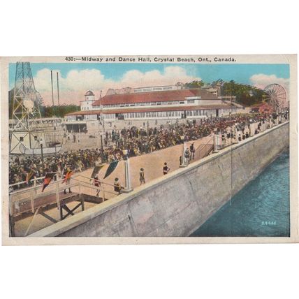 Crystal Beach Dance Hall Ontario Old Canadian Postcard