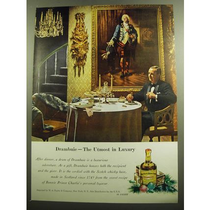 1958 Drambuie Liqueur Ad - Drambuie - The Utmost in Luxury