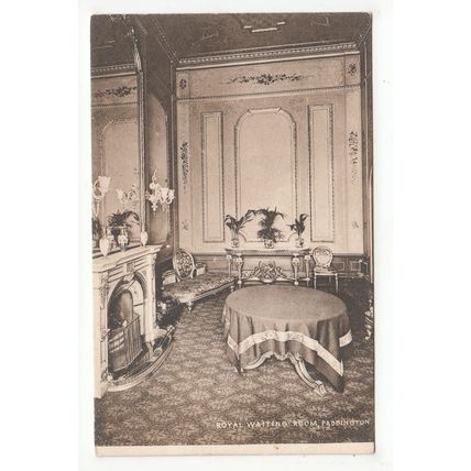 Royal Waiting Room Paddington Railway Station Postcard London