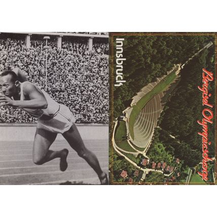 Jesse Owens British Athletics Olympic Games 2x Postcard s