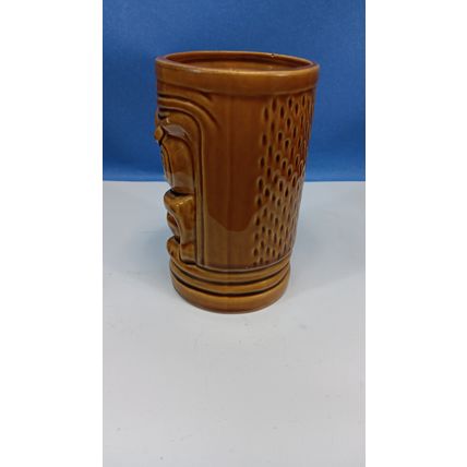 Mint Rare Vintage Orchids of Hawaii Tiki Mug R-91 Japan Brown 5.5 Inch