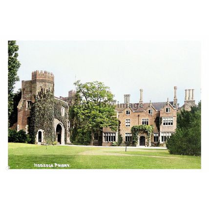 ptc1922 - Notts. - Early Hodsock Priory, English Country House, Blyth, print 6x4