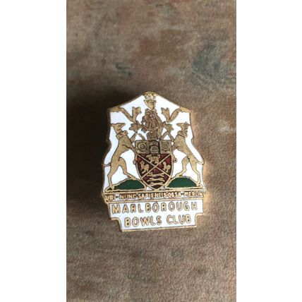Marlborough bowls club bowling bowls badge