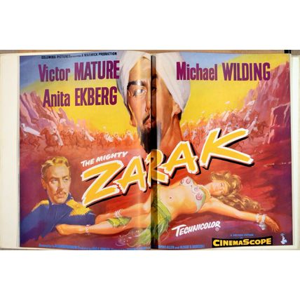 WARWICK PRODUCTIONS 1957 ZARAK - FIRE DOWN BELOW CINEMA SUPPLEMENT