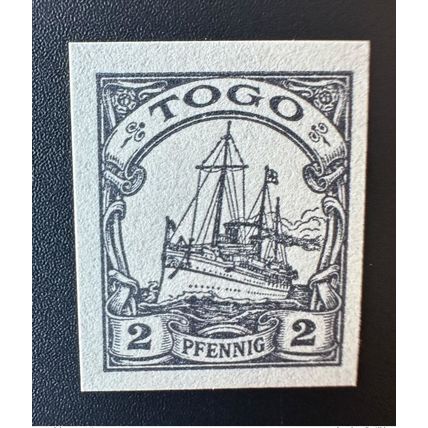 Togo 1900 2 Pfennig SMS Hohenzollern Schiff Ship Bateau Proof Essai ND