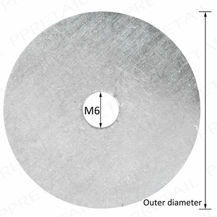 M6 38mm Flat Repair Washers Mudguard/Penny Bolt/Screw Metal Wide/Large