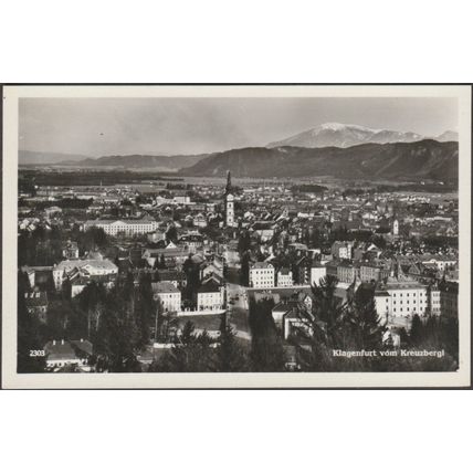 Klagenfurt vom Kreuzbergl, c.1950 - Franz Schilcher Foto-AK