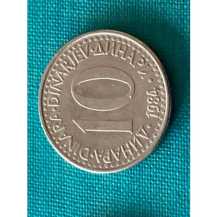 Münze Münzen Umlaufmünze Jugoslawien 10 Dinar 1984