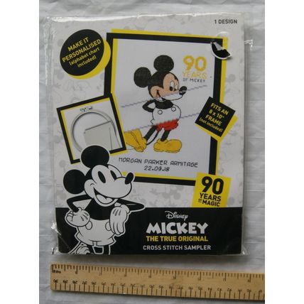 Unopened 90 Years of Mickey Disney cross stitch sampler