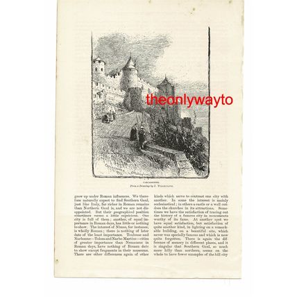 Carcassonne (2), France, Book Illustration (Print), 1887