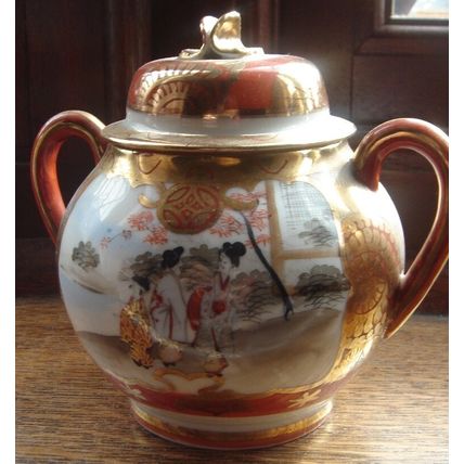 Antique Victorian JAPANESE TEA SET 1800s early 1900s Japan Oriental vintage