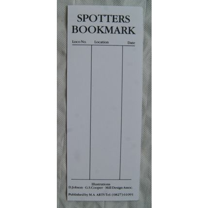 Spotters Bookmark - LMS Beyer-Garrat