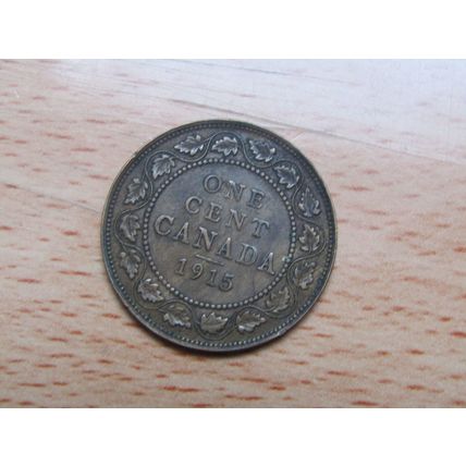 1915 King George v 1 Cent Canada Coin