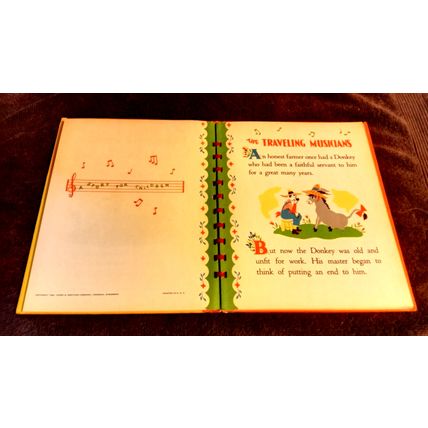 The Traveling Musicians Bonnie Book Illustrated By Dolli Tingle 1946 Great Shape