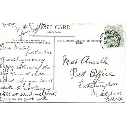 Cookham Village - Berkshire - Original 1909 Postcard