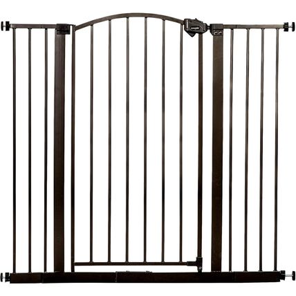 Regalo Easy Step Extra Tall Arched Décor Walk Thru Baby Gate, Includes 4-Inch Ex