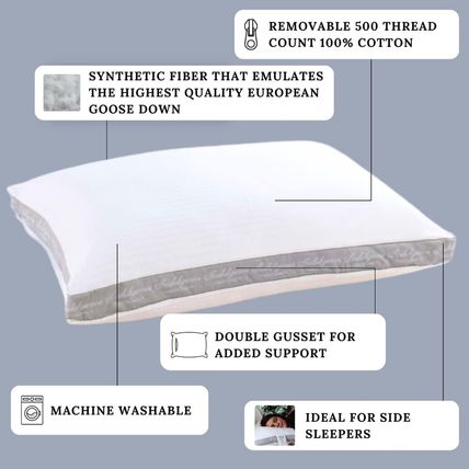 Indulgence Side Sleeper Pillow by Isotonic 36"X20" King