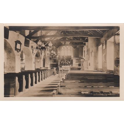 EC450 GRASMERE CHURCH INTERIOR . PRINTED POSTCARD