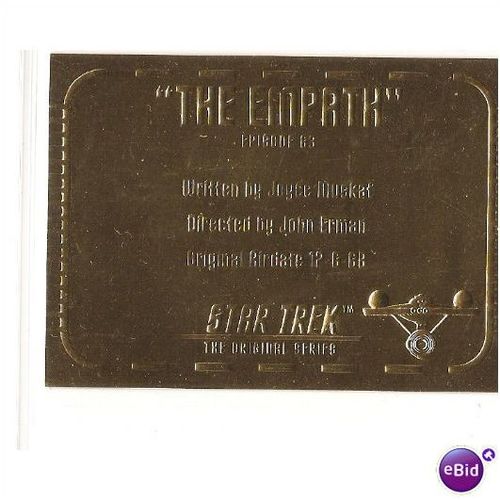 STAR TREK THE ORIGINAL SERIES 'GOLD PLAQUE' card # g63