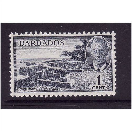 Barbados 1950 1c Indigo Dover Fort Sg 271 u/m mint