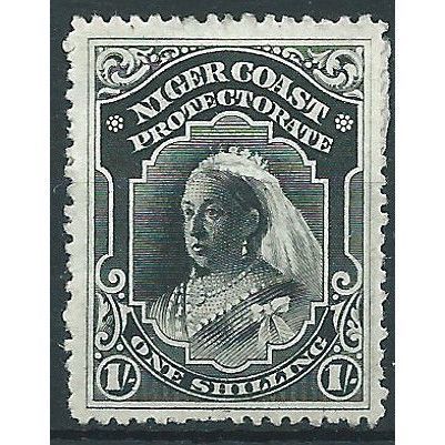 Niger Coast Protectorate 1898 SG72 1/- Black Mounted Mint ....