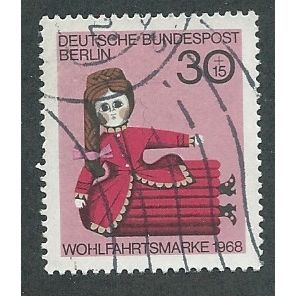 BERLIN -1968 30pf+15 'HUMANITARIAN RELEIF FUNDS' FINE USED (EBID44-717)