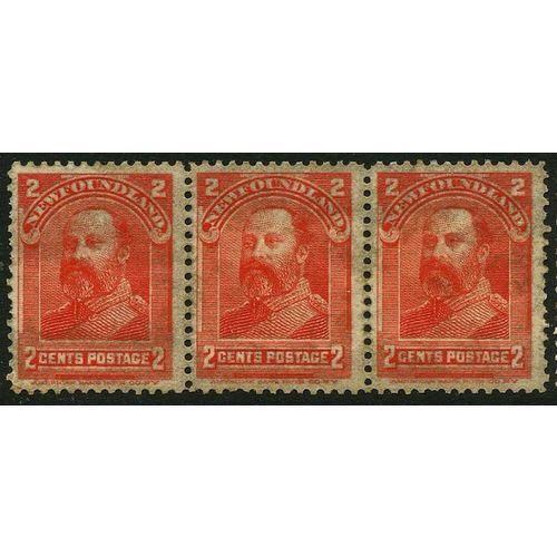 1897/1918 SG 87 - fine used (o) - strip of 3