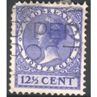 Netherlands 1928 - 12½c blue - Queen Wilhelmina - used