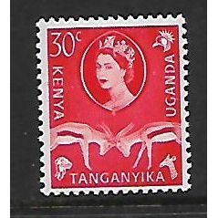 KENYA UGANDA TANGANYIKA 1960 SG 188 30c VERMILION M / MINT