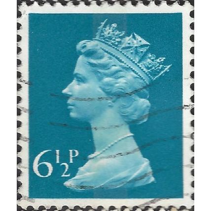 GB, Queen Elizabeth Machin, cerulean blue 1974, 6½p, #5