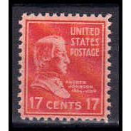 822 17c Andrew Johnson Fine MNH B0906
