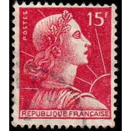 France 1955 Marianne 15f Used Stamp