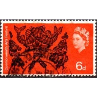 1965 Commonwealth Arts Fedtival. 6d Value. Trinidad Carnival Dancers. Fine Used