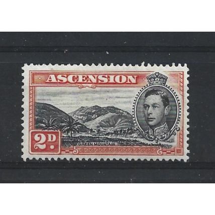 Ascension.SG41a 2d Green Mountain.Perfs 13.Mounted Mint.Aug24a