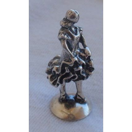 Flamenco bailarina silver miniature