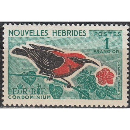 Nouvelles Hebrides 1966 Michel 242 Neuf ** Cote (2005) 4.20 € Myzomèle cardinal