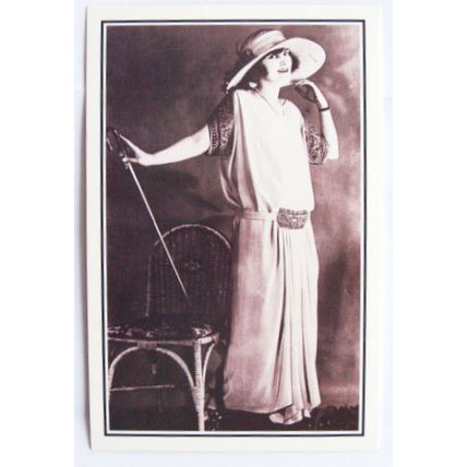 c.1980s PC Cream Crêpe Romaine Dress, 1920's