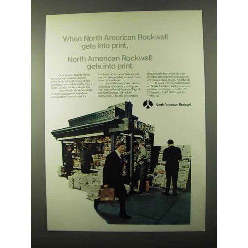 1971 North American Rockwell Ad - Gets Into Print