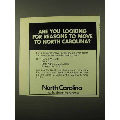 1971 North Carolina Development Ad - Reasons to Move