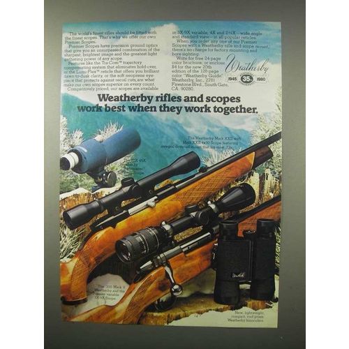 1980 Weatherby Mark V Rifle, Mark XXII Rifle Ad - Work Together