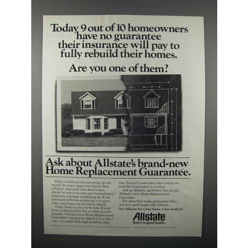 1981 Allstate Insurance Ad - Fully Rebuild Their Homes