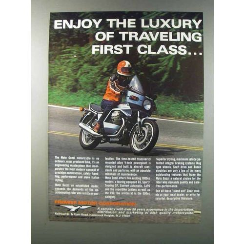 1981 Moto Guzzi Motorcycles Ad - Enjoy the Luxury