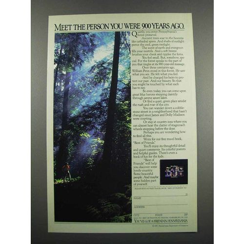 1983 Pennsylvania Tourism Ad - Meet the Person You Were