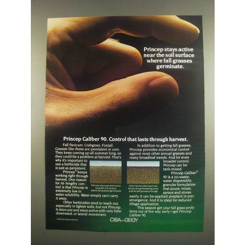 1984 Ciba-Geigy Princep Caliber 90 Ad - Stays Active