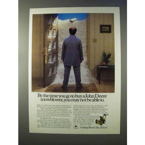 1984 John Deere 524 Snowblower Ad - By The Time You Go
