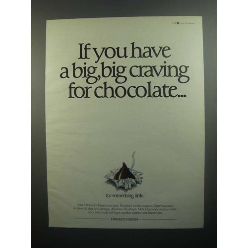 1984 Hershey's Kisses Ad - Big, Big Craving Chocolate